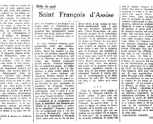 «Saint François d’Assise»