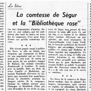 «La comtesse de Ségur et la « Bibliothèque rose »»