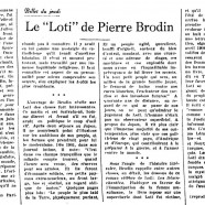 «Le « Loti » de Pierre Brodin»