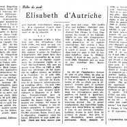 «Élizabeth d’Autriche»