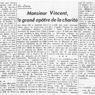 «Monsieur Vincent, le grand apôtre de la charité»