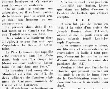 «Quand G.-Étienne Cartier se battait en duel»