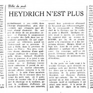«Heydrich n’est plus»