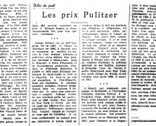 «Les prix Pulitzer»