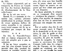 «Le régime seigneurial au Canada français»