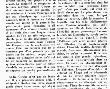 «Un nouveau romancier : André Giroux»