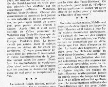 «Quand les Trois-Rivières avaient un gouvernement militaire»