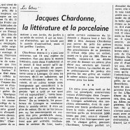 «Jacques Chardonne, la littérature et la porcelaine»