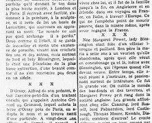 «Une étrange figure romantique : le comte Alfred d’Orsay»