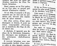 «Du Père Valensin et de son « François »»