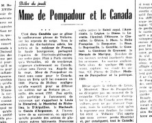 «Mme de Pompadour et le Canada»