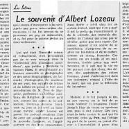 «Le souvenir d’Albert Lozeau»