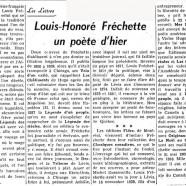 «Louis-Honoré Fréchette : un poète d’hier»