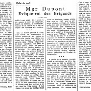 «Mgr Dupont, évêque-roi des Brigands»