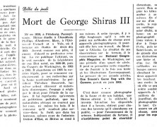 «Mort de George Shiras III»
