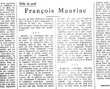 «François Mauriac»