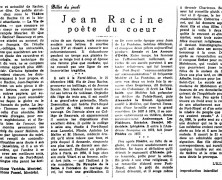 «Jean Racine poète du coeur»