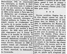 «La révolution littéraire d’Eugène Sue»