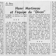 «Henri Martineau et l’équipe du « Divan »»