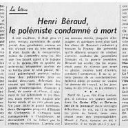 «Henri Béraud, le polémiste condamné à mort»