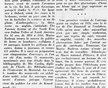 «Le dernier ouvrage de Marius Barbeau»