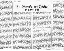 « »La Légende des Siècles » a cent ans»