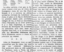 «Le sonnet qui n’appartient pas à Jules de Rességuier»