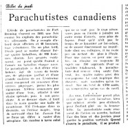«Parachutistes canadiens»