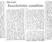 «Parachutistes canadiens»