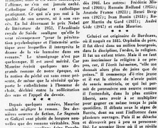 «Le prix Nobel de littérature au romancier François Mauriac»