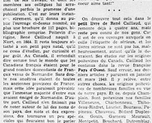 «Les intéressantes recherches de René Caillaud»