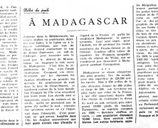 «À Madagascar»