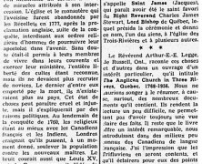 «Le Révérend Arthur-E.-E. Legge et la petite histoire trifluvienne»