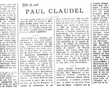 «Paul Claudel»