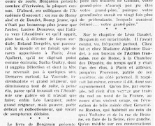 «Quand René Benjamin était de la Galère des Goncourt»