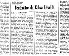 «Centenaire de Calixa Lavallée»