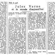 «Jules Verne et le monde d’aujourd’hui»