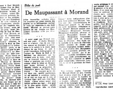 «De Maupassant à Morand»