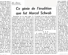 «Ce génie de l’érudition que fut Marcel Schwob»