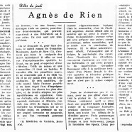 «Agnès de Rien»
