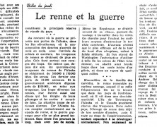 «Le renne et la guerre»