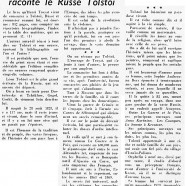 «Quand le Russe Troyat raconte le Russe Tolstoï»