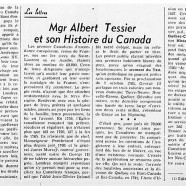«Mgr Albert Tessier et son Histoire du Canada»