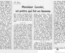 «Monsieur Lussier, un prêtre qui fut un homme»