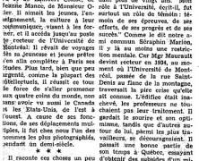 «Des confidences de Mgr Olivier Maurault»