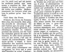«Derrière la scène; Gouttes d’eau; Première moisson; Sur les routes de Québec»
