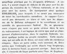 «Quelques points de vue de l’honorable George Drew»