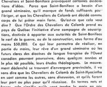 «L’initiative des Chevaliers de Colomb»