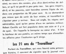 «Le banquier au coeur d’or; Les 21 ans du « Travailleur »»