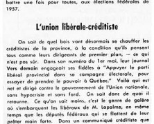 «On fera battre Joseph Fontaine; L’union libérale-créditiste»